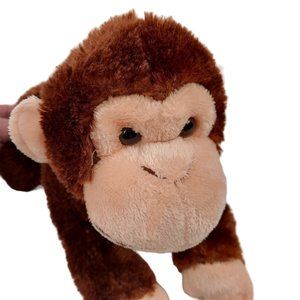 Aurora World Stuffed Animal Plush Chimpanzee Monkey Brown Fuzzy Toy